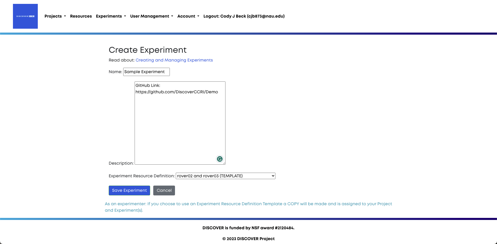 Experiment Creation